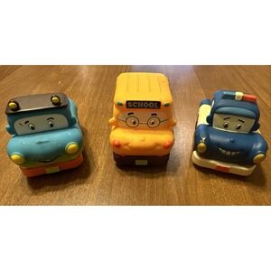Battat My B-Toys Pull Back‎ Police Cars, Truck & School Bus